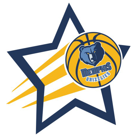 Memphis Grizzlies Basketball Goal Star logo iron on paper